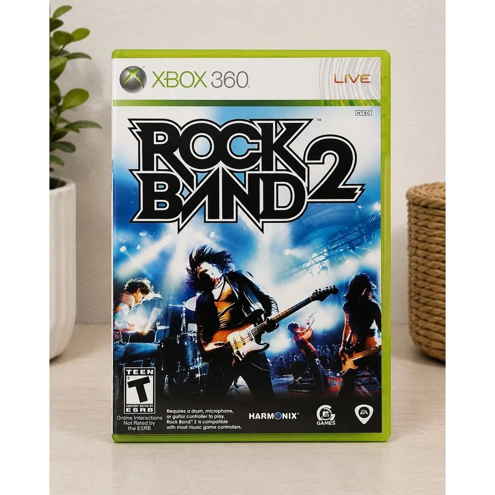 Rock Band 2 Xbox 360 Complete CIB w/ Manual Tested Harmonix EA 2008